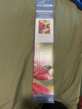 Artist Loft Paint-by-Number Kit with Floral & Hummingbird Design